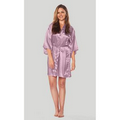 Satin Polyester Women Short Robe